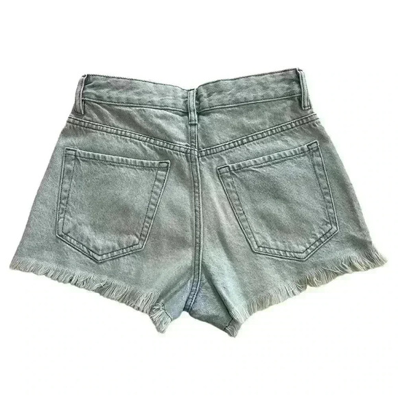 PacSun Eco Pieced Two-Tone High Waisted Denim Festival Shorts, EUC, Size 24 - Picture 3 of 10